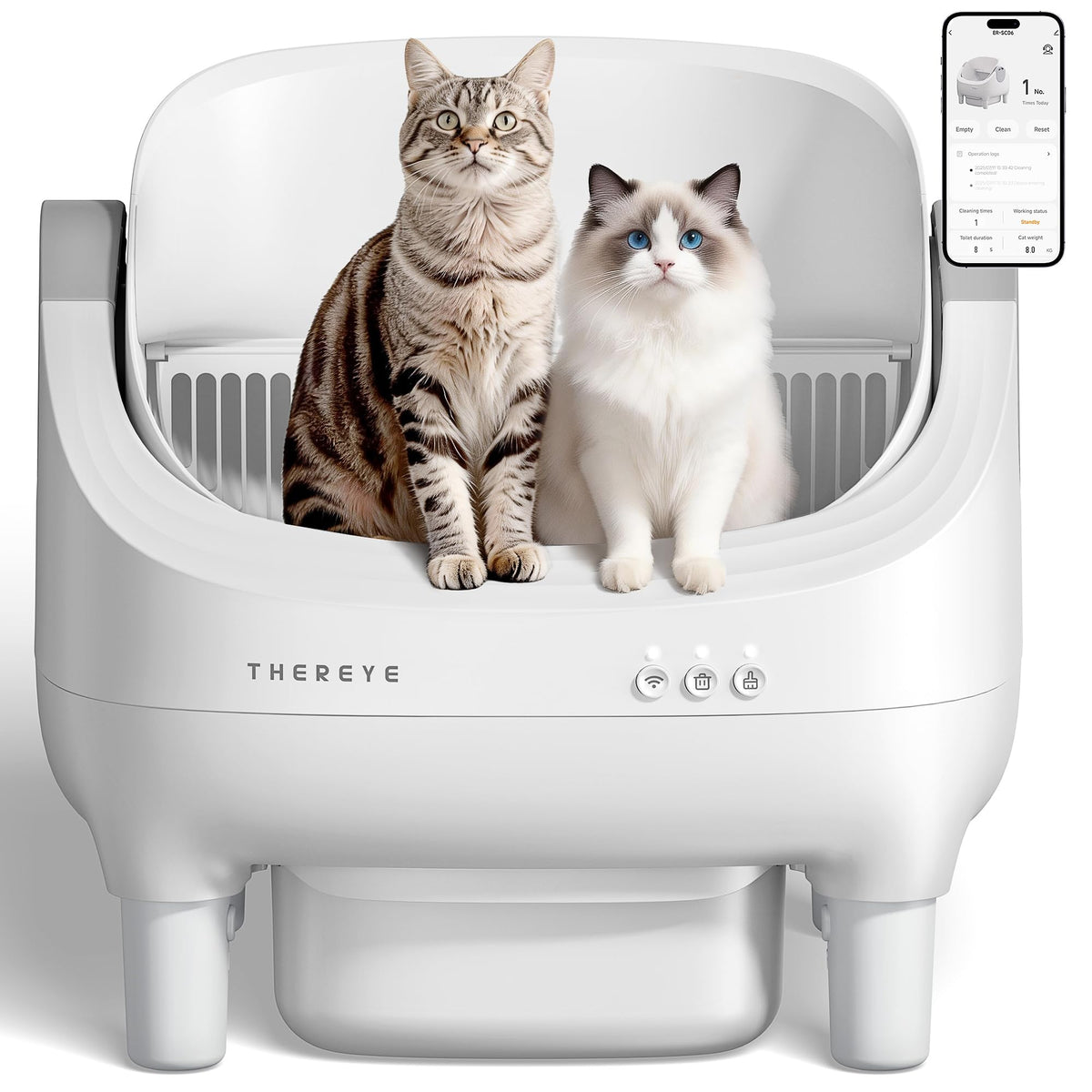 Self Cleaning Cat Litter Box, Automatic Litter Box with APP Control