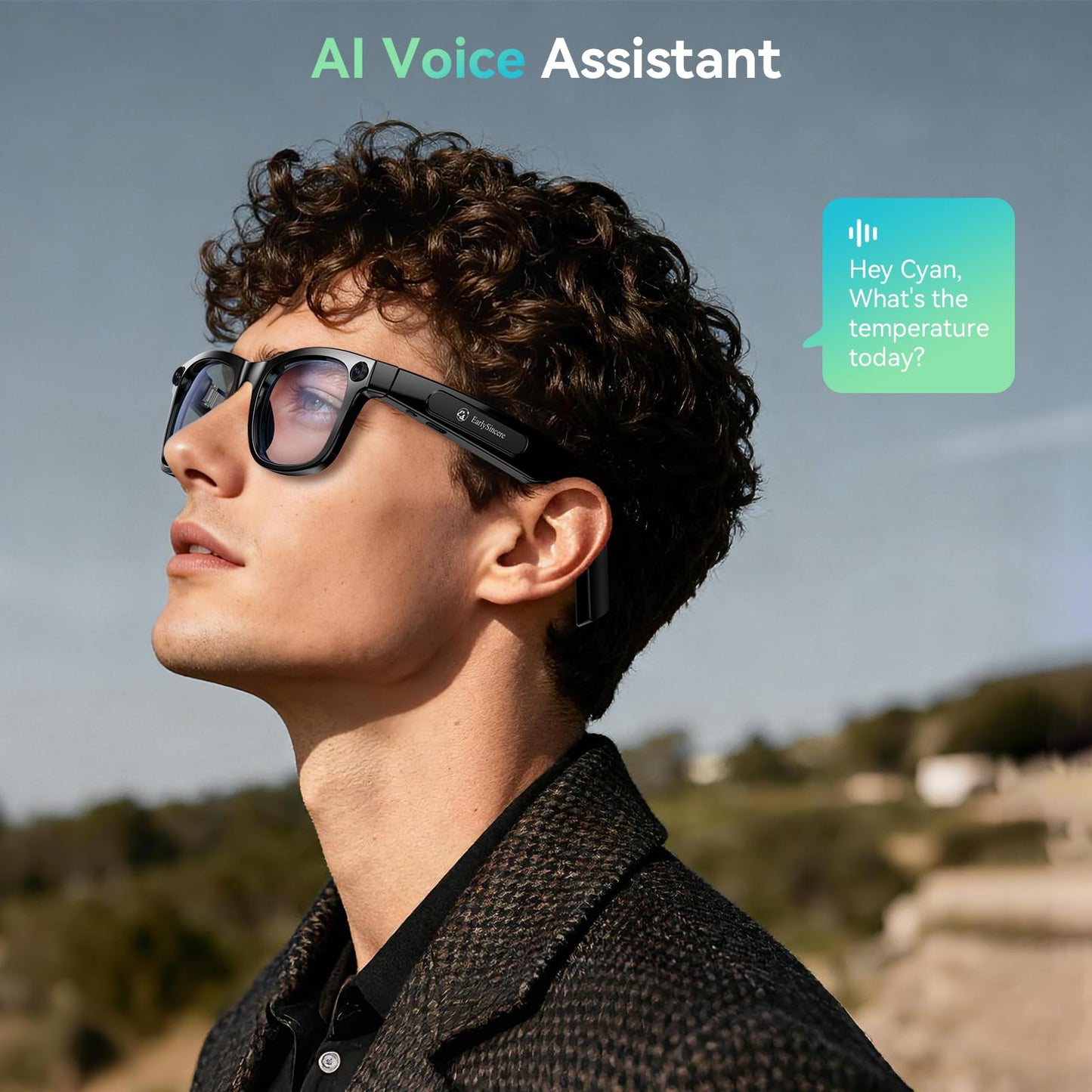 2026 Smart Glasses with Camera, 8mp Resolution Supporting 4K Video Recording, Photo/Video/Audio Recording, 410mah Battery, and Includes Ai Assistant, Ai Translation, and Bluetooth Calling.