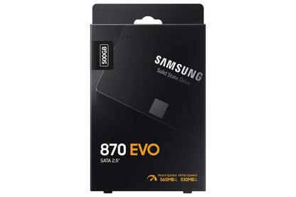 SAMSUNG 870 EVO SATA SSD 500GB 2.5” Internal Solid State Drive, Upgrade PC or Laptop Memory and Storage for IT Pros, Creators, R/W Speed up to 560/530 MB/s, MZ-77E500B/AM [Canada Version]