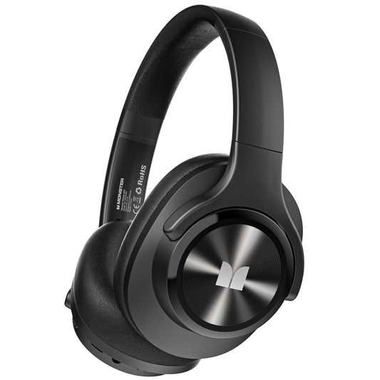 Monster Mission 200 Wireless Headphones Bluetooth 5.4-3 EQ Modes, 60H Playtime, HiFi Stereo Low Latency, Deep Bass, Foldable Lightweight for PC/Mac/Cellphone (Black)