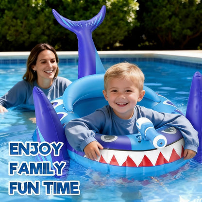 AZDYJL Pool Floaties for Kids with Water Gun, Toddler Inflatable Pool Toys