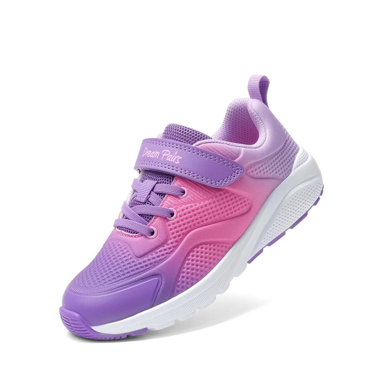Dream Pairs Girls Running Shoes Sneaker,Purple/Hot Pink,4 Big Kid