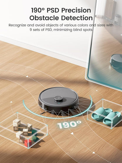 Lefant M3 Max Robot Vacuum and Mop, 20000Pa Suction, 90-Day Self-Emptying, Obstacle Avoidance, Auto Mop Washing&Drying, All-in-One for Pet Hair Carpet, 5G WiFi