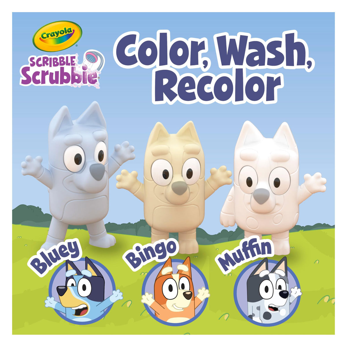 3ct Scribble Scrubbie, Bluey