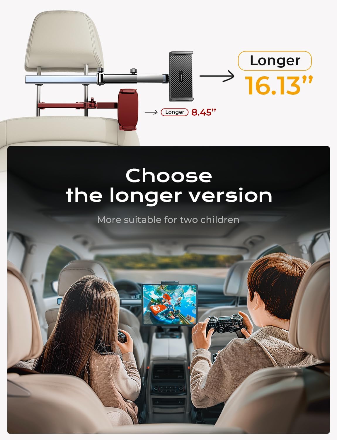 LISEN for iPad Tablet Holder for Car, iPad Holder Mount Back Seat for Car
