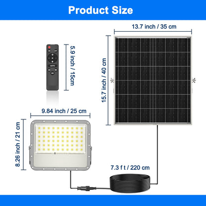 Solar Lights Outdoor Solar Flood Lights - 20000 Lumens LED Flood Lights 20000mah IP65 Waterproof Solar Lights | Outside Security Lighting for Yard Stadium Garden (no Motion Sensor)