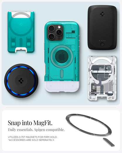 Spigen Case for iPhone 16 Pro Case, Classic C1 [MagFit] Compatible with MagSafe - Bondi Blue