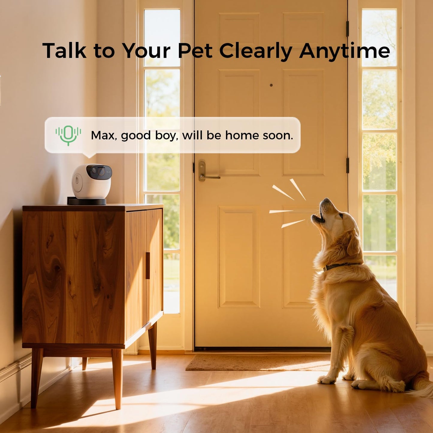 Robot M3 3K Pet Camera Treat Dispenser with 32ft Remote Tossing for Dogs & Cats – Reduces Separation Anxiety, 360° View, Indoor Security Camera with Phone App, Barking Alerts, No Subscription, 5G WiFi