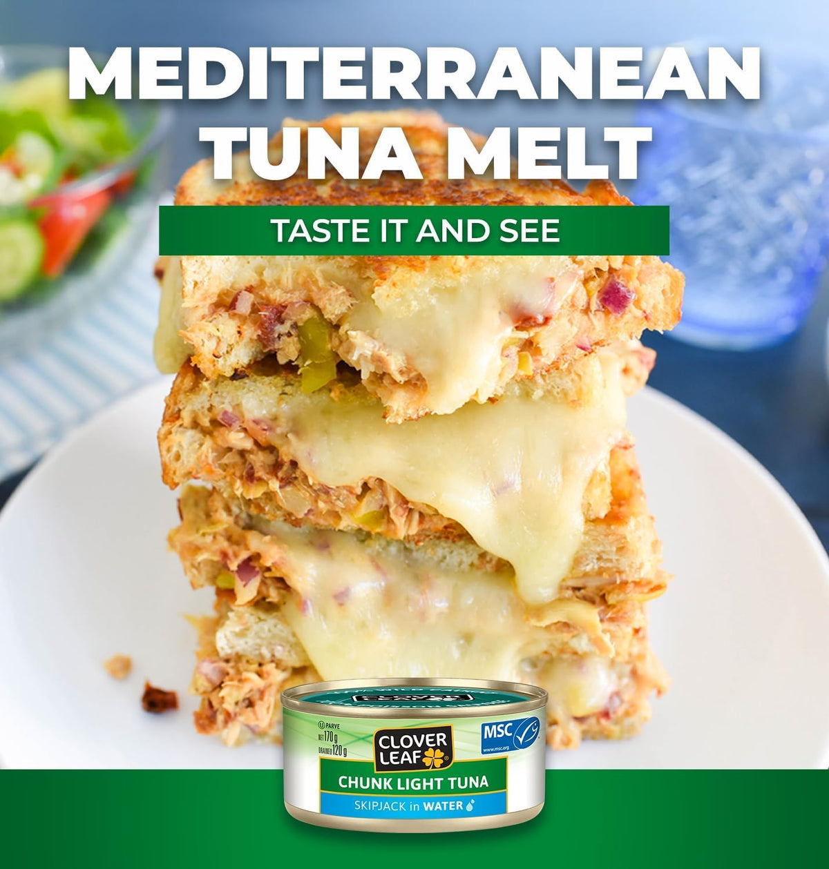 Clover Leaf Chunk Light Skipjack Canned Tuna in Water, 170g, 24 Count