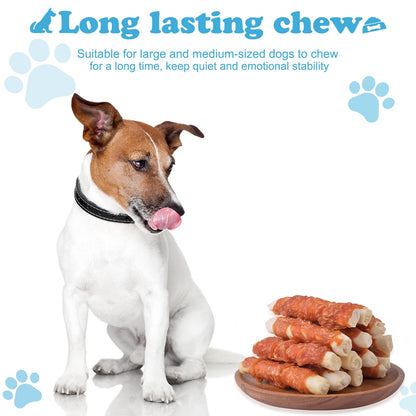 Pawant Dog Treats Chicken Wrapped Rawhide Rolls Healthy Dog Chews Long Lasting1 lb/454g