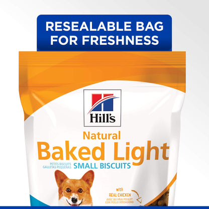 Hills Natural Baked Light Biscuits with Real Chicken, Treats for Small Dogs, 8 oz Bag