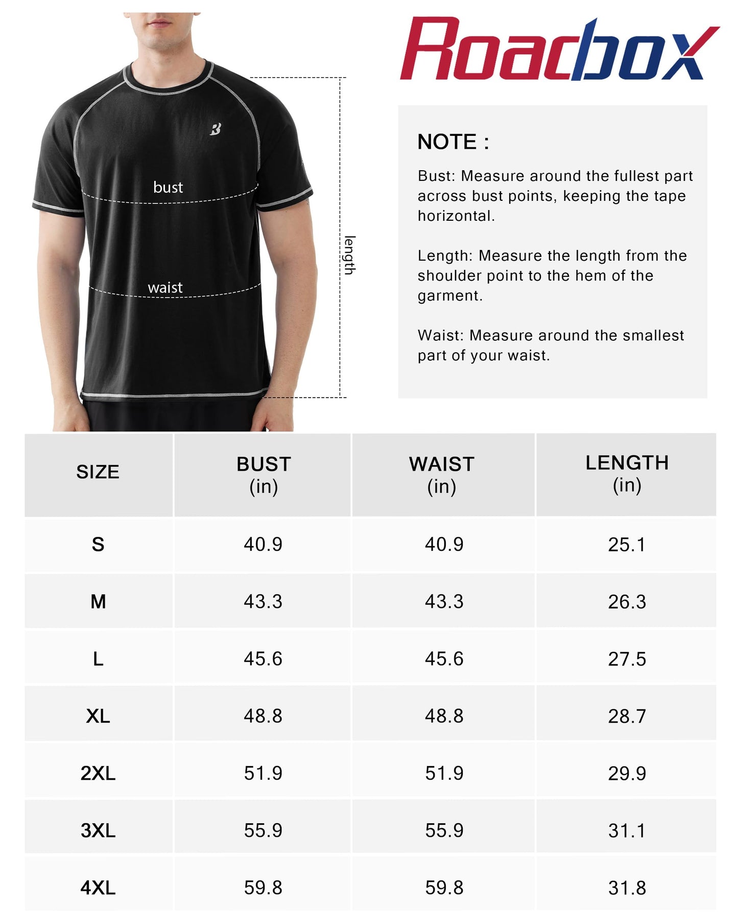 Roadbox Mens UPF 50+ Swim Shirt, Short Sleeve UV Sun Protection Rash Guard, Quick Dry Water T-Shirt Surf Running Workout Tee
