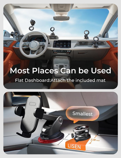 LISEN Car Phone Holder Car for Magsafe Magnetic Car Mount [1s Quick Lock]
