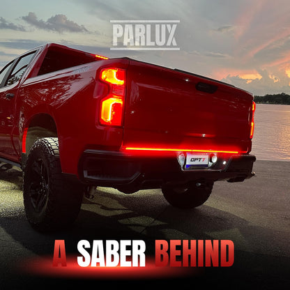 OPT7 48'' Redline Triple Row LED Tailgate Light Bar w/Sequential Red Turn Signal - Weatherproof Rigid Aluminum Frame Light Strip for Maverick Colorado - Full Function Reverse Brake Running