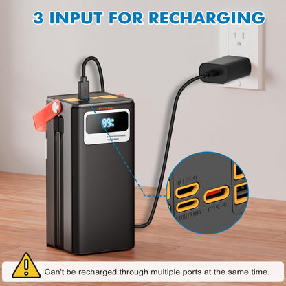 PGYOB Portable Power Station, 99.9Wh Outdoor Generator with Built in Cable, Portable Power Bank Backup Battery for Phone Charge, Travel, Home use, Camping, RV Trip