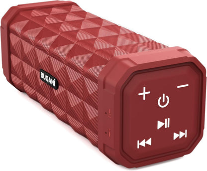 Bluetooth Speaker BUGANI Speaker Wireless, Louder Volume, Stereo Sound, 24H Playtime, 100ft Wireless Range, IPX5 Waterproof, Hands Free Calls, Built-in Mic, Portable Speaker for Home, Outdoor, Red