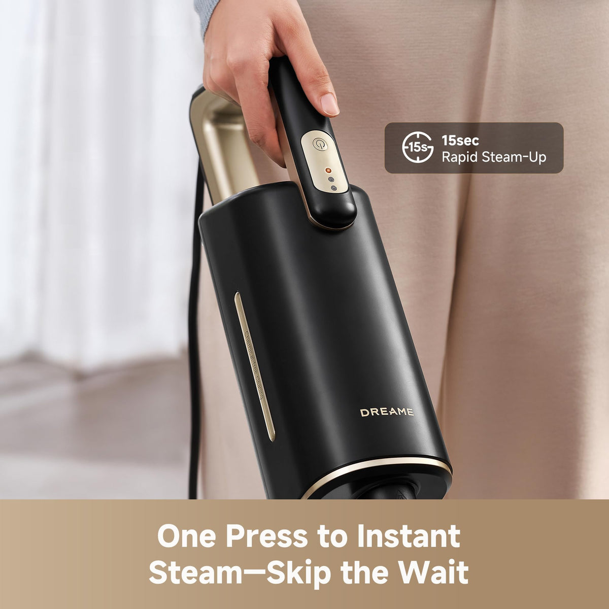DREAME SH10 Steam Mop with Detachable Handheld Steamer, 13-in-1 Portable Steam Cleaner, 3.8 lbs Lightweight Body, 15sec Steam-Up, 212℉ Steam Cleaning, 350ml Water Tank, Safety System