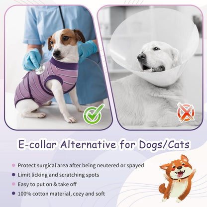 Kuoser Recovery Suit for Dogs, Female Male Dog Onesie for Spay Neuter, Anti Licking Dog Surgery Recovery Suit Soft Dog Bodysuit for Small Medium Large Dogs, Substitute E-Collar & Cone