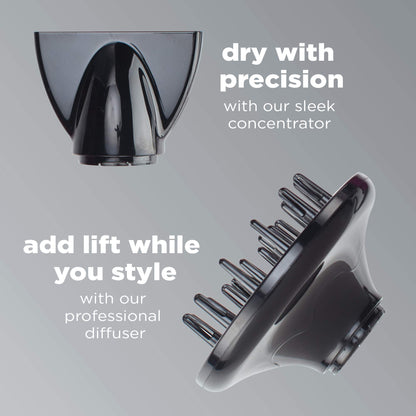 INFINITIPRO BY CONAIR 1875 Watt Salon Performance AC Motor Styling Tool/Hair Dryer, Burgundy Blow Dryer