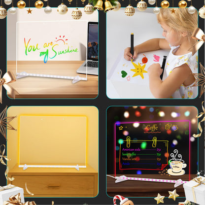 16" LED Drawing Board for Kids Birthday Gifts for Girls, Black/Yellow
