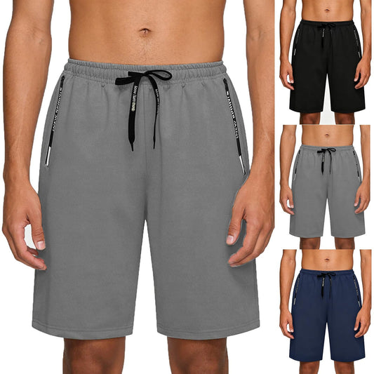Gym Shorts for Men Quick Dry Drawstring Elastic Wasited Lightweight Workout Running Athletic Short Pants with Pockets Men's Swim Shorts Gray 3X-Large