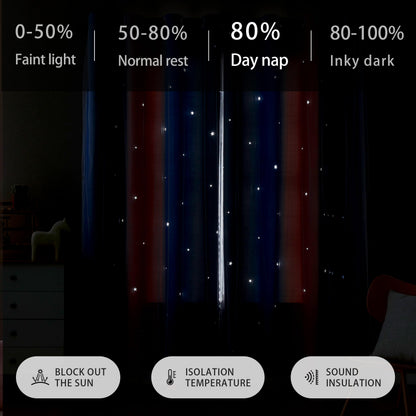 XiDi Blackout Rainbow Curtains 2 Panels for Girls Kids Bedroom Nursery Living Room Decor Rideaux Occultants Drapery with Eyelet for Windows W52xL84 Inch Wall Decals