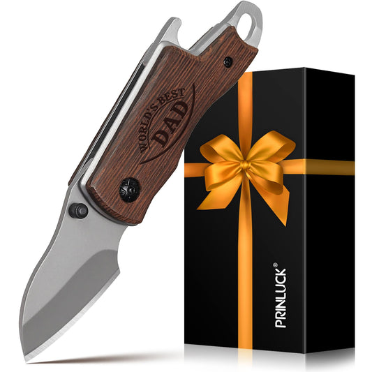 Fathers Day Dad Gifts, Wood Box Cutter, Gift for Dad Fathers Day Birthday Daily Use, Small Gadget Tool for Everyday Carry, Multitool Gifts from Daughter Son