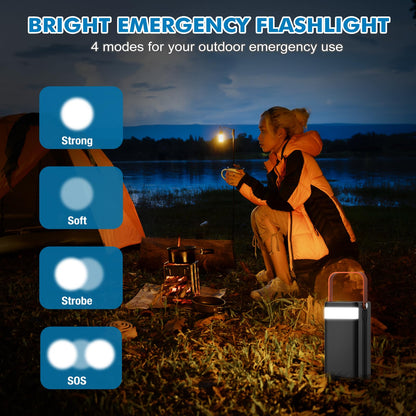 PGYOB Portable Power Station, 99.9Wh Outdoor Generator with Built in Cable, Portable Power Bank Backup Battery for Phone Charge, Travel, Home use, Camping, RV Trip