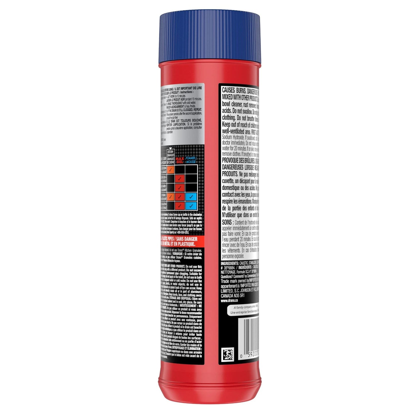Drano Kitchen Granules Grease Clog Remover Drain Cleaner Crystals, 500g