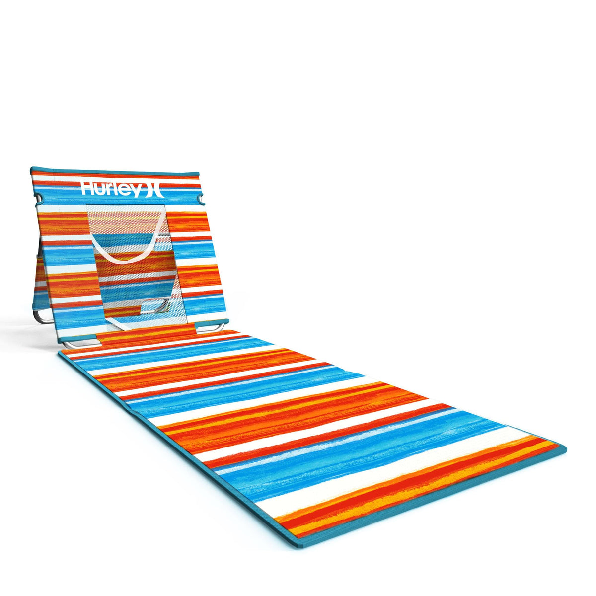 Hurley Blue and Red Beach Ground Mat with Backrest