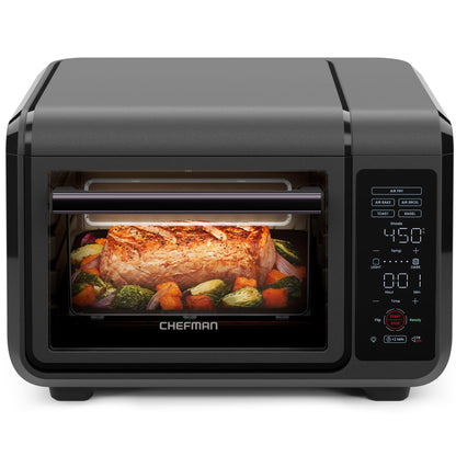 Chefman Air Fryer Toaster Oven Combo, 15 Qt. Countertop Oven for Quick & Healthy Meals, Bake, Broil, Air Fry, Toast, and Bagel Functions, 450°F Max Temp, 4 Slice Toaster Oven Air Fryer Combo – Black