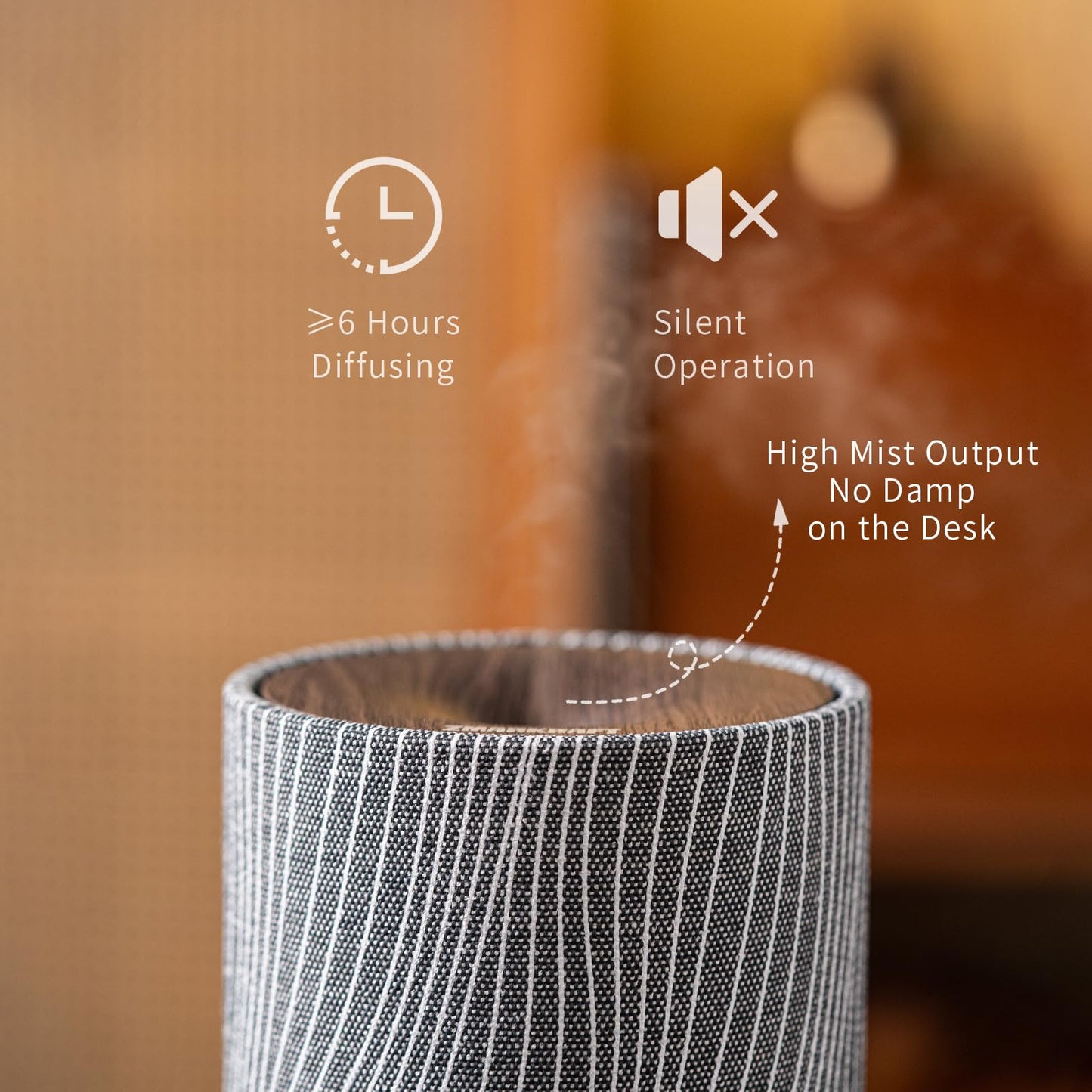 ZmarKraft Essential Oil Diffuser with Fabric Cover and Night Lamp