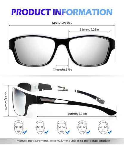 CIFOYA Polarized Sunglasses-for-Men Sports Mens-Sunglasses: Sport Sun Glasses with UV400 for Golf Driving Fishing Cycling