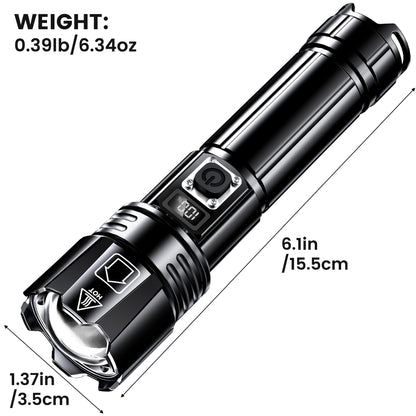 AKNEAR Rechargeable LED Flashlight 99000 High Lumens Super Bright (1 Pack)