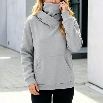 Plus Size Hoodie Hoodies for Women Oversized Balaclava Hoodie Mask Pullover Tops with Kangaroo Pocket Windproof Face Cover Sweatshirt Gray S