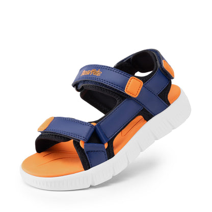 DREAM PAIRS Boys Girls Sandals Kids Toddler Athletic Summer Water Open Toe Shoes for Toddler/Little Kids/Big Kids,Size 1 Little Kid,Navy/Orange,KKUMST2503