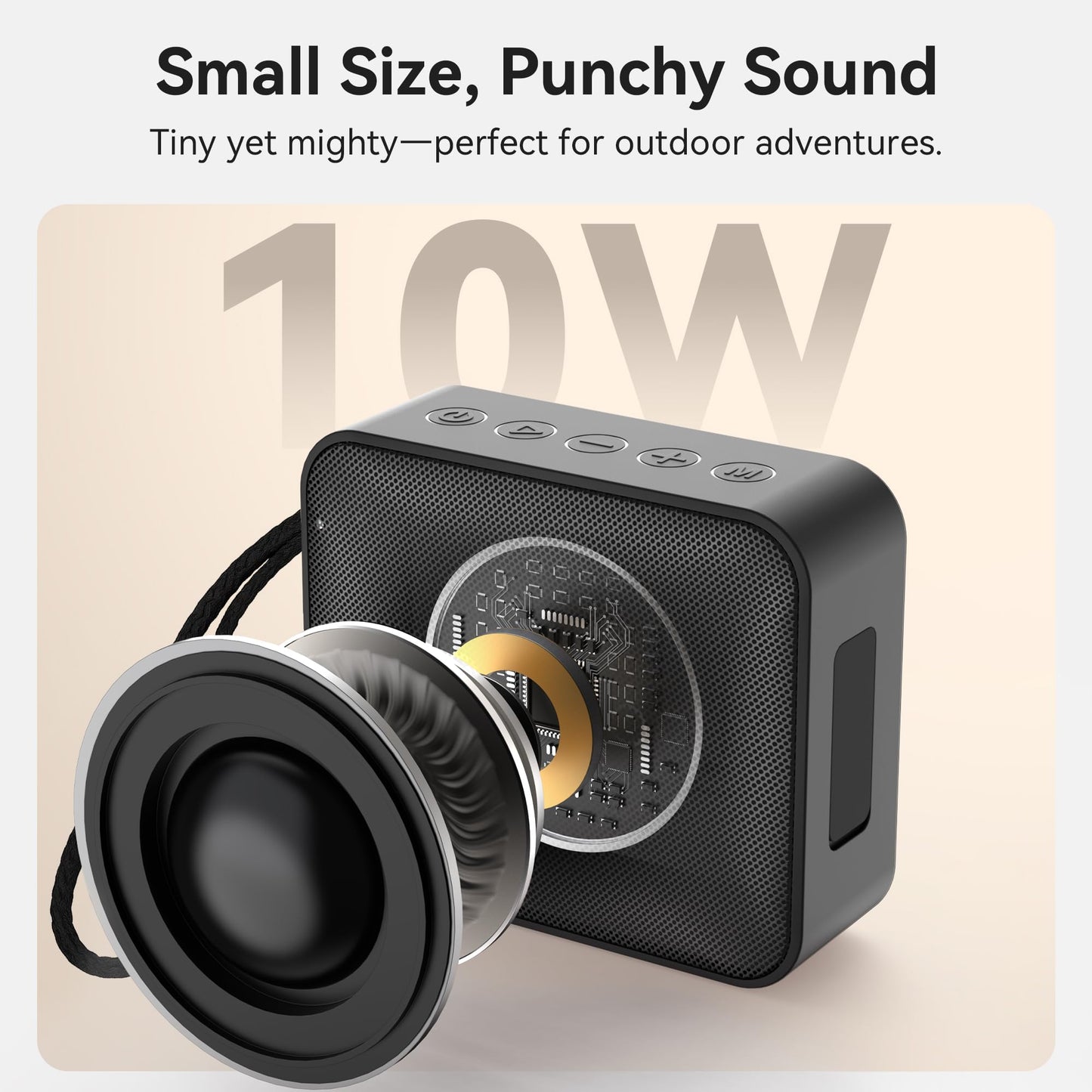 Oraolo Bluetooth Speaker, IPX7 Waterproof Portable Bluetooth Speaker with Stereo Sound, Bluetooth 5.0, TWS Pairing, Support AUX/TF Card, Small Wireless Speaker for Home, Shower, Outdoors, Travel