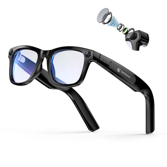 2026 Smart Glasses with Camera, 8mp Resolution Supporting 4K Video Recording, Photo/Video/Audio Recording, 410mah Battery, and Includes Ai Assistant, Ai Translation, and Bluetooth Calling.