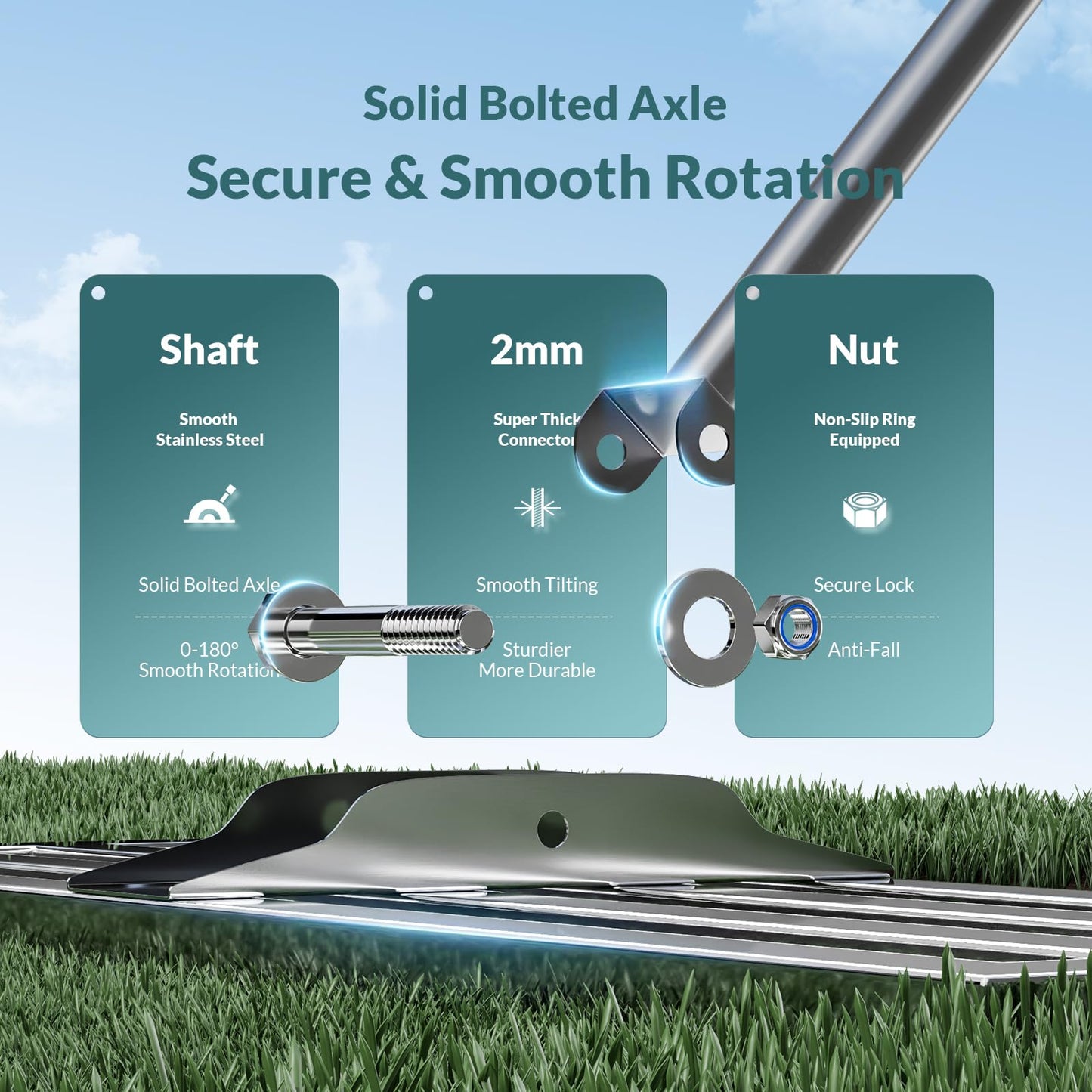 Professional 30" x 10" Lawn Leveling Rake - Upgraded 304 Stainless Steel Yard Lute with 79" Extra-Long Handle & Full-Closed Base Design - Heavy Duty Soil Leveler for Grass, Sand, & Compost