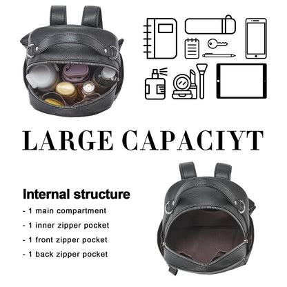 CLUCI Backpack Purse for Women Fashion Leather Small Backpacks Mini Ladies Shoulder Backpack Convertible Handbags