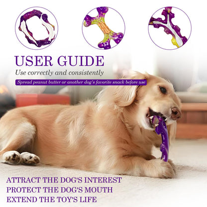 Frienhund Dog Toys for Aggresseive Chewers: Tough Dog Toy for Large Dogs, 3-Pack Indestructible Dog Toys to Keep Them Busy, Dog Chew Toy for Large Breeds, Safe and Non-Toxic Dog Toys, Purple