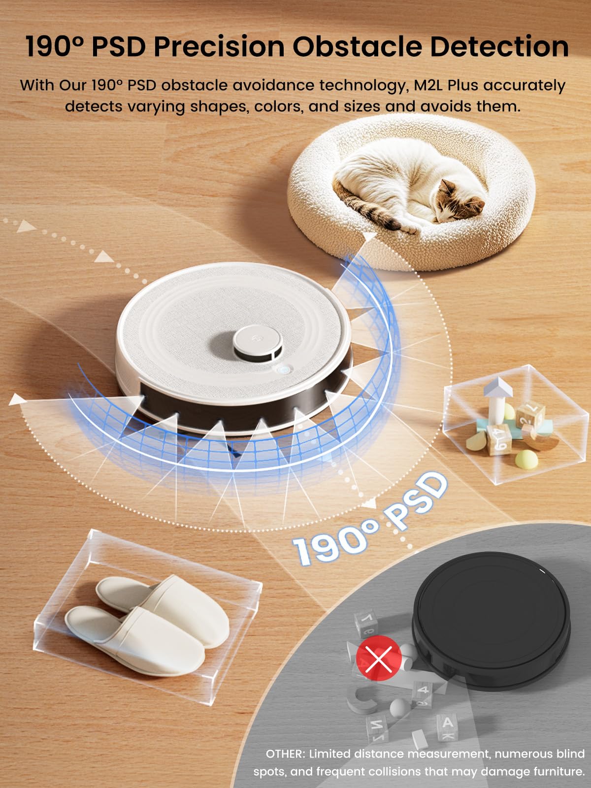 Lefant Robot Vacuum and Mop,Self-Emptying, 40-Day Capacity, Multi-Floor Mapping, 2.4 & 5G Wi-Fi,Schedule Daily Cleaning,Perfect for Hard Floors, Carpets and Pet Hair,Support APP/Alexa/iWatch,M2L Plus