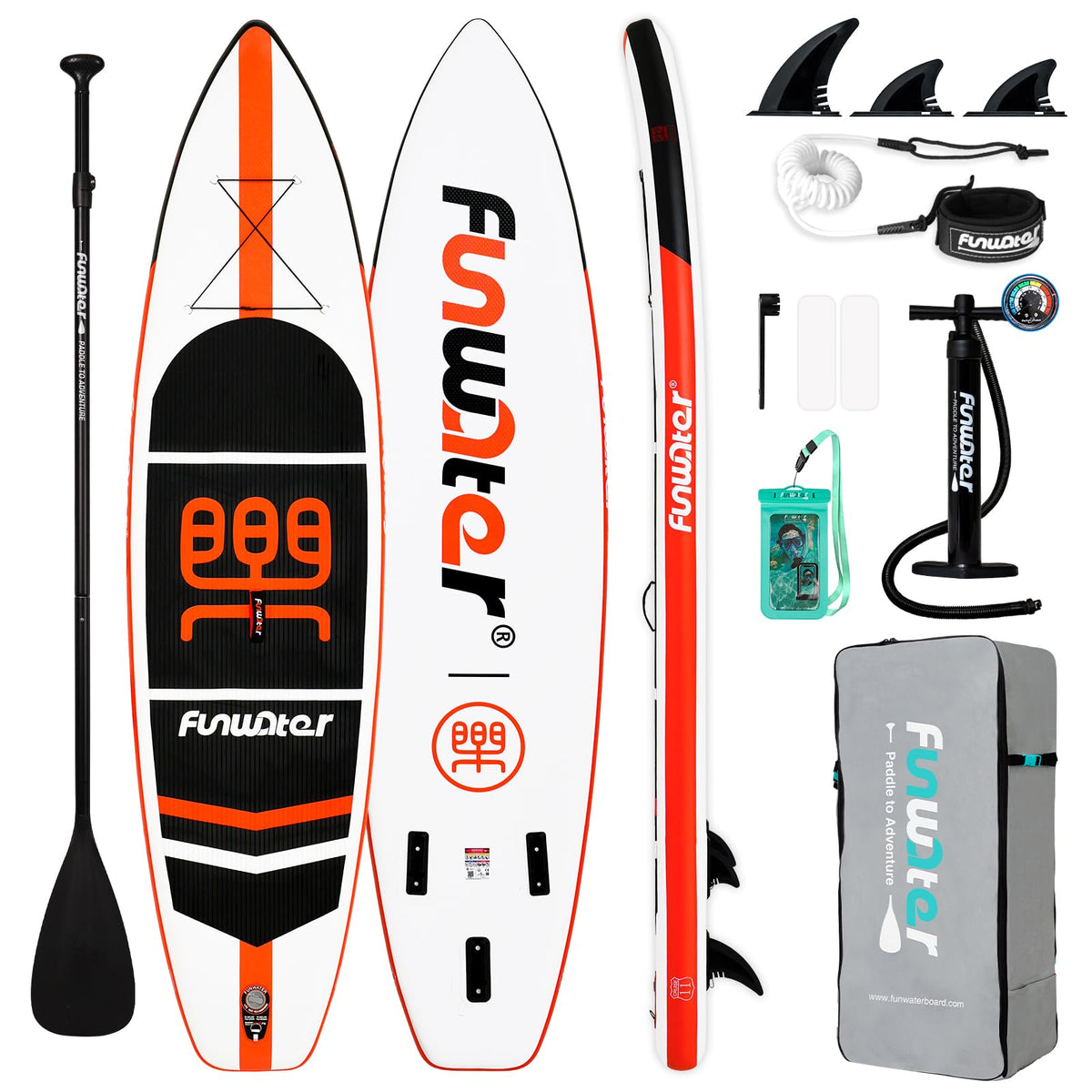 FunWater Inflatable Stand Up Paddle Board with Beginners SUP Accessories