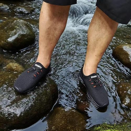 DOUSSPRT Men's Water Shoes Quick Dry for Beach Swim Pool Fishing Darkblack