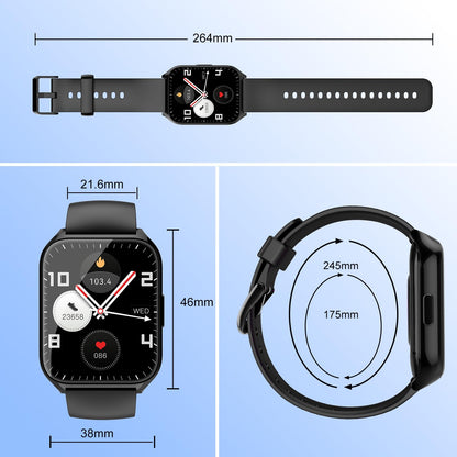 Smart Watch for Men Women Fitness & Outdoors 1.85" Call IP68 30Day Tracker