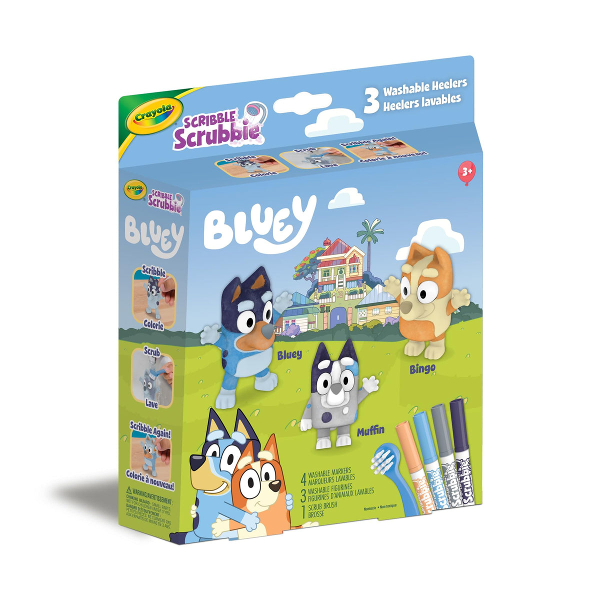 3ct Scribble Scrubbie, Bluey