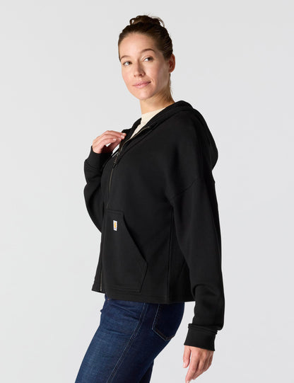Carhartt Women's 106837 Women's Tencel™ Fiber Series Loose Fit Full-Z, Black, Medium