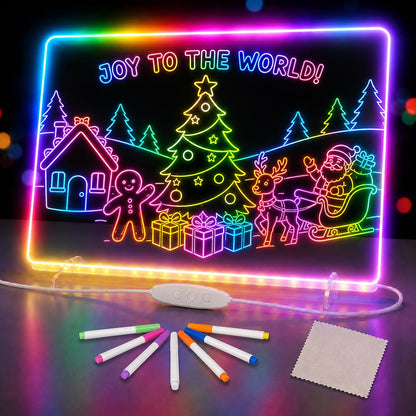 16" LED Drawing Board for Kids Birthday Gifts for Girls, Black/Yellow