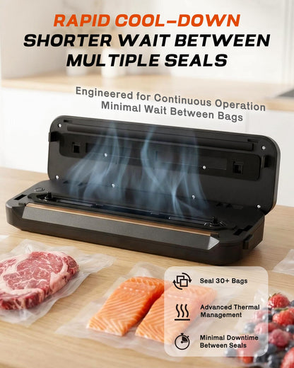 Vacuum Sealer Machine, NEXT-SHINE 80kPa Powerfu Food Sealer with Digital