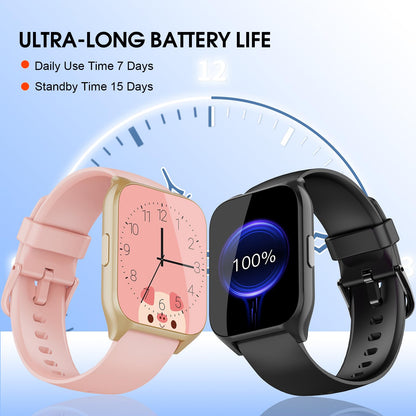 Smart Watch for Men Women Fitness & Outdoors 1.85" Call IP68 30Day Tracker